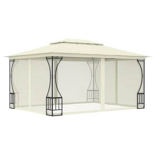 Pavilion cu plase, crem, 300 x 400 x 265 cm