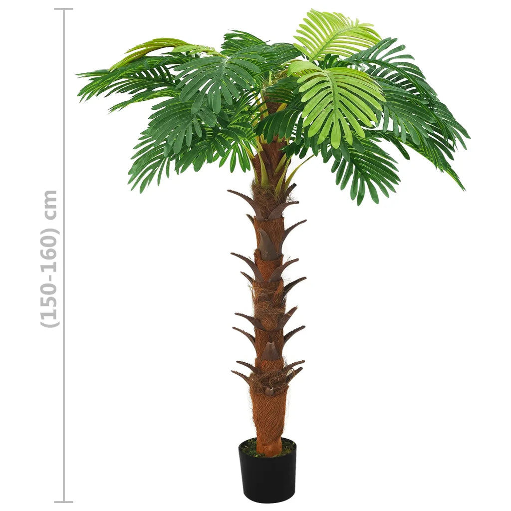 Palmier cycas artificial cu ghiveci, verde, 160 cm