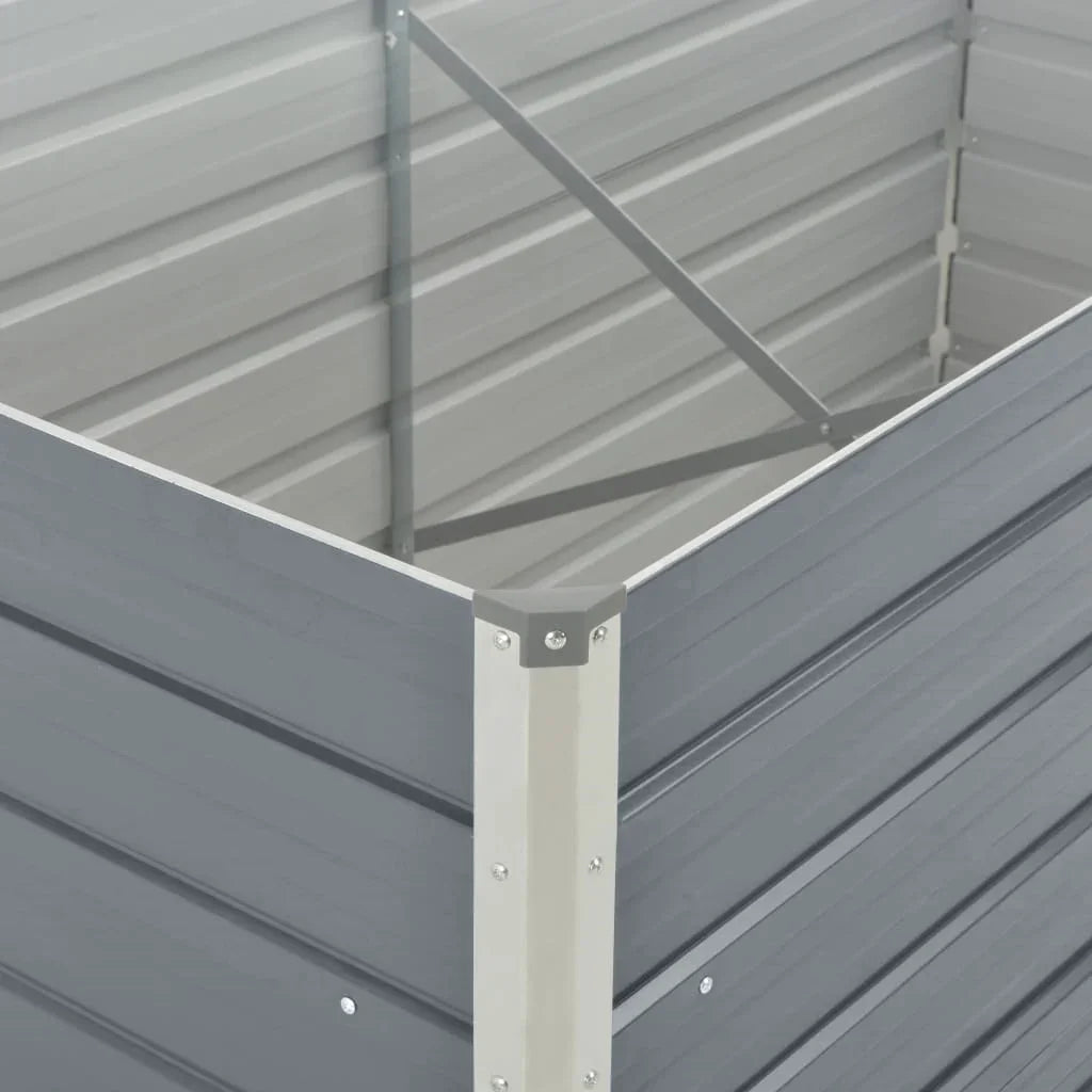 Pat înalt straturi, 160x80x77, oțel galvanizat, gri