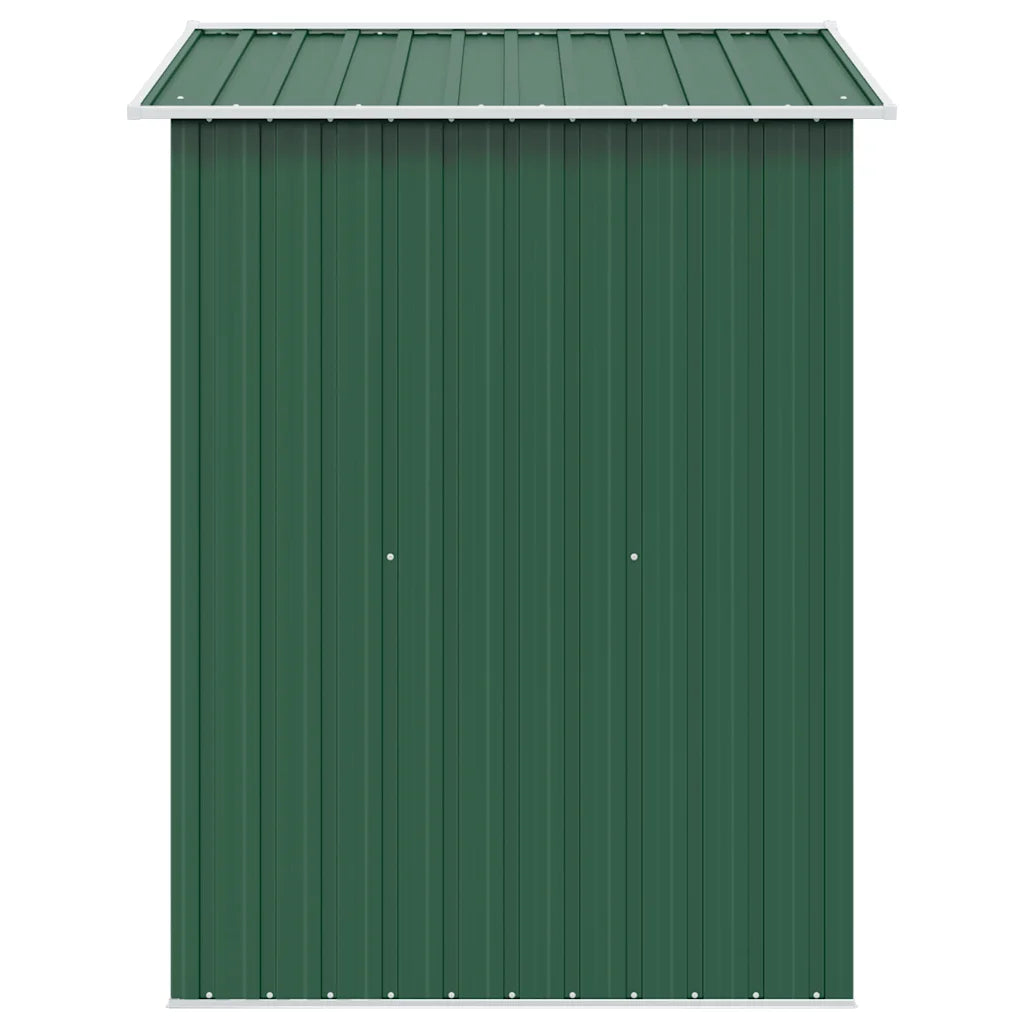 Magazie metalică de grădină, 204 x 132 x 186 cm, verde