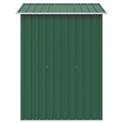 Magazie metalică de grădină, 204 x 132 x 186 cm, verde