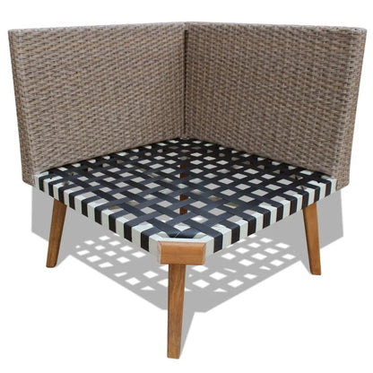 Set mobilier de grădină cu perne, 4 piese, gri, poliratan
