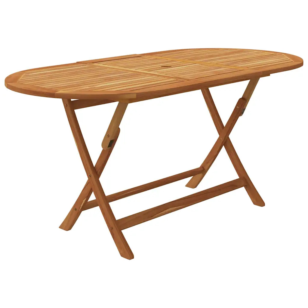Set mobilier de exterior pliabil, 9 piese, lemn masiv de acacia
