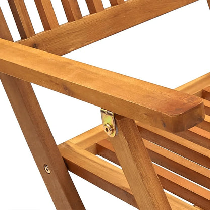 Set mobilier de exterior pliabil, 9 piese, lemn masiv de acacia