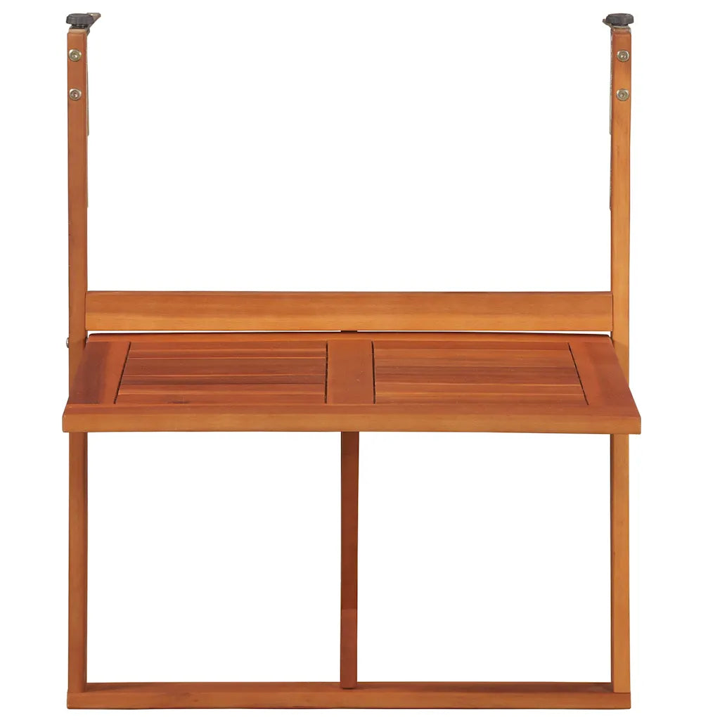 Masă de balcon suspendată, 64,5x44x80 cm, lemn masiv de acacia