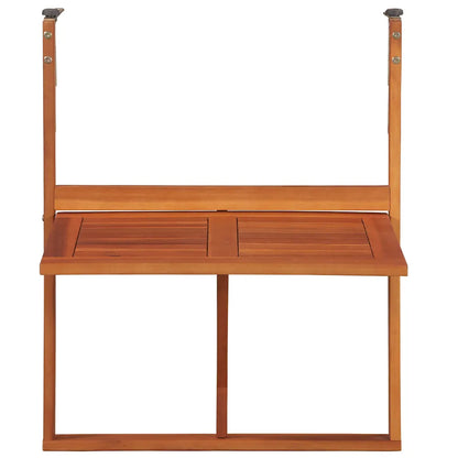 Masă de balcon suspendată, 64,5x44x80 cm, lemn masiv de acacia