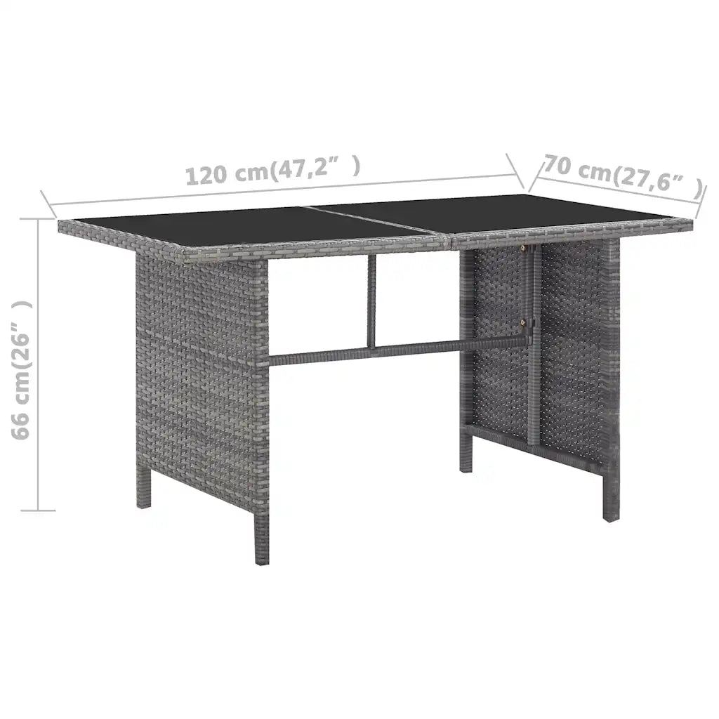 Set mobilier de grădină cu perne, 6 piese, gri, poliratan