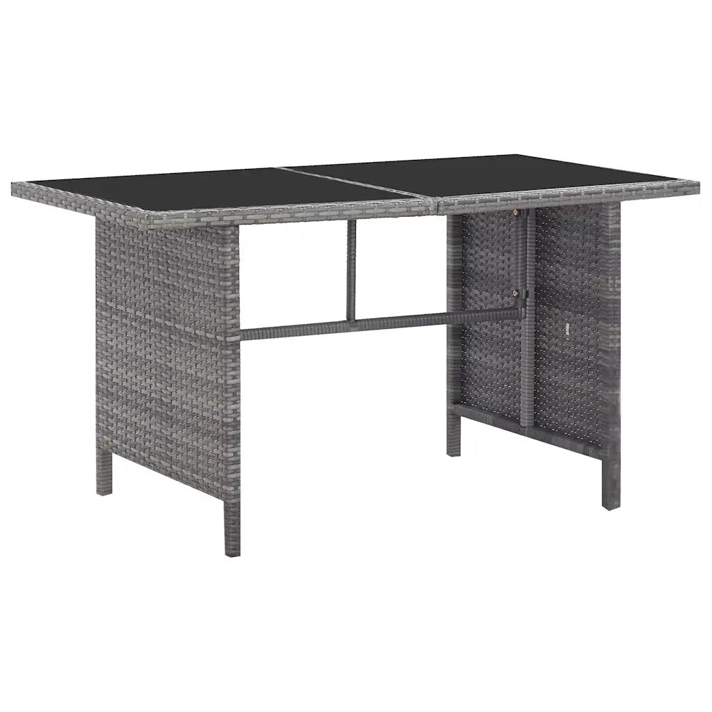 Set mobilier de grădină cu perne, 6 piese, gri, poliratan