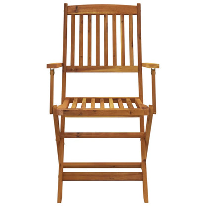 Set mobilier de exterior pliabil, 7 piese, lemn masiv de acacia