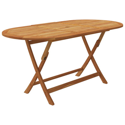 Set mobilier de exterior pliabil, 7 piese, lemn masiv de acacia