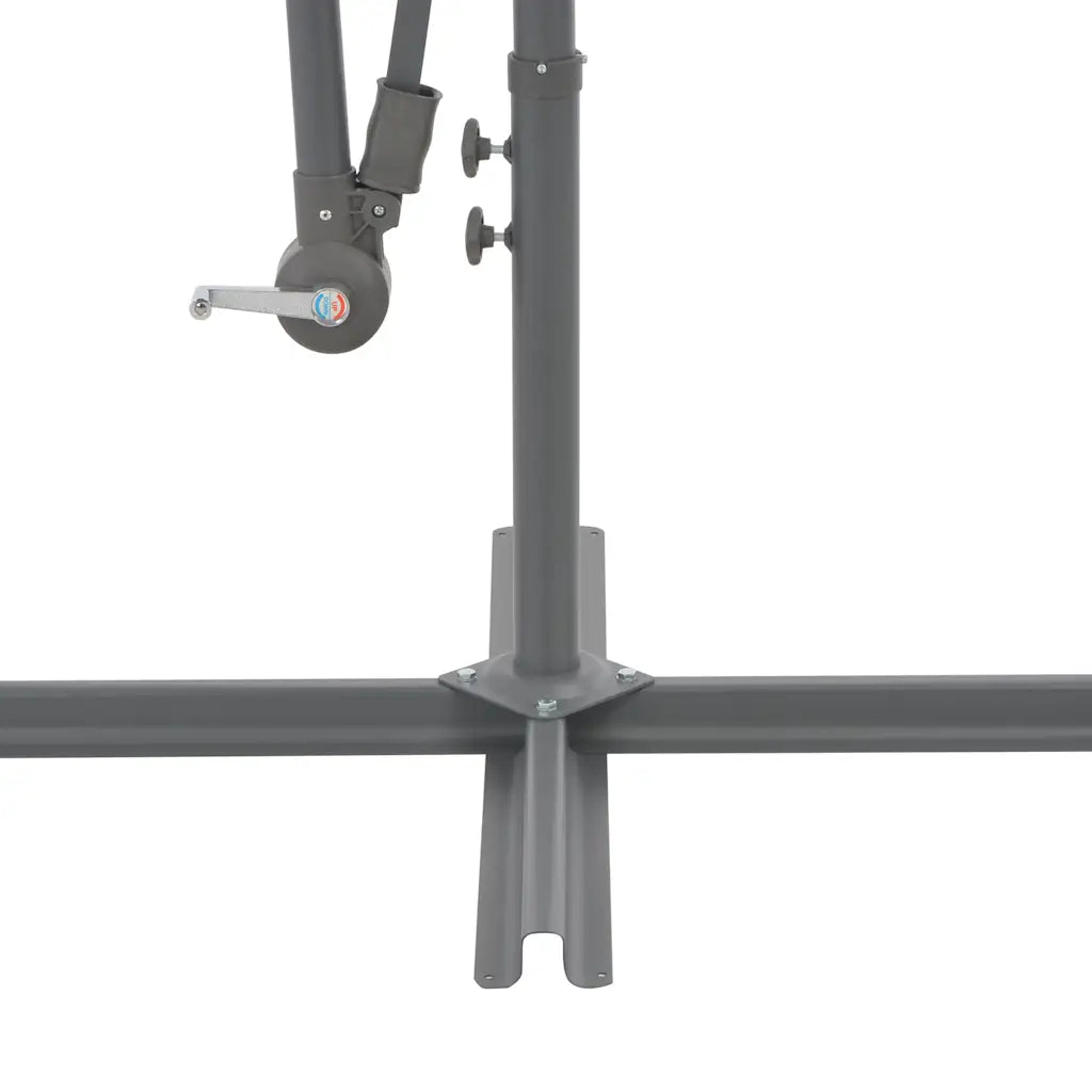 Umbrelă consolă de grădină cu stâlp din aluminiu, taupe, 300 cm