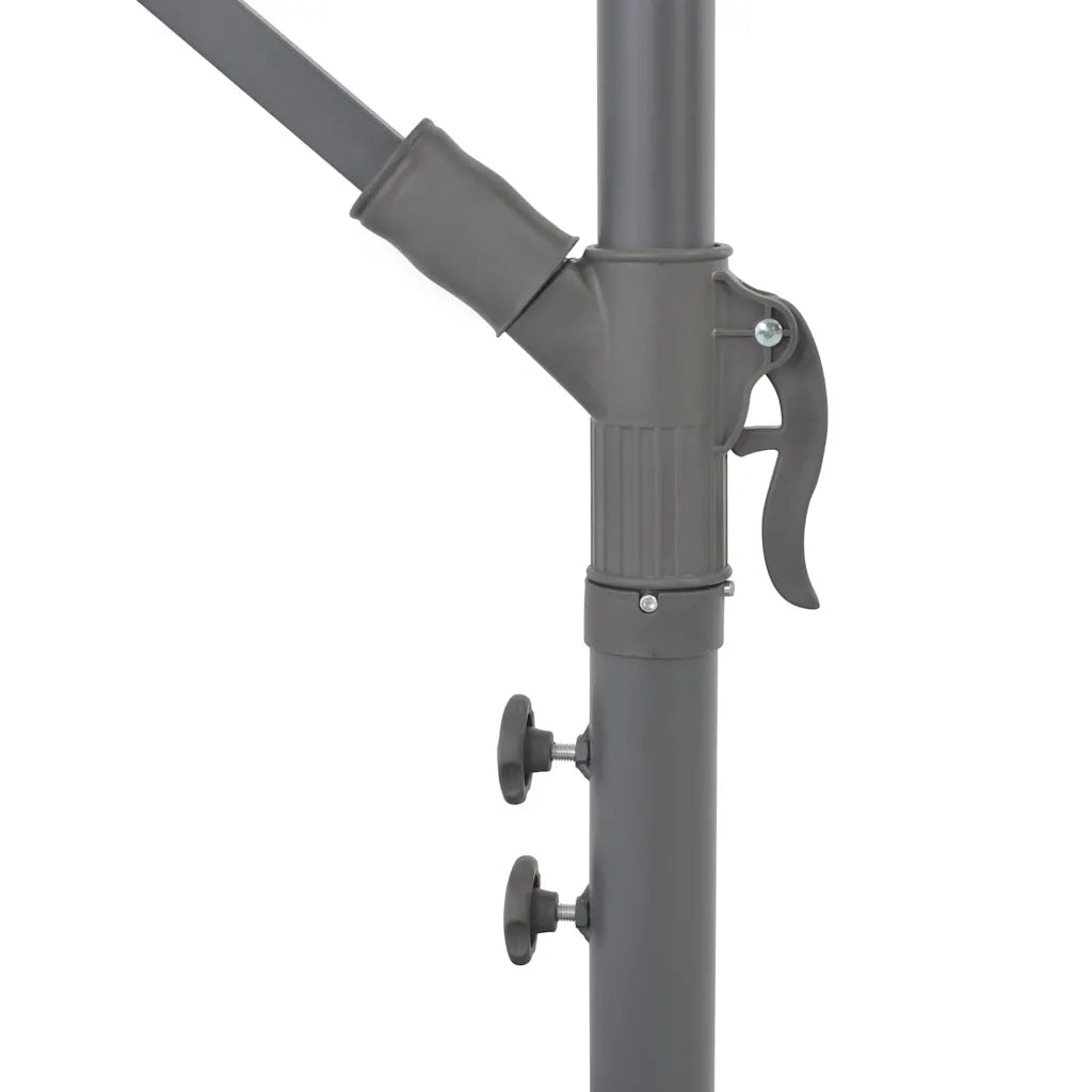 Umbrelă consolă de grădină cu stâlp din aluminiu, taupe, 300 cm