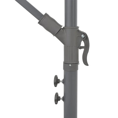 Umbrelă consolă de grădină cu stâlp din aluminiu, taupe, 300 cm