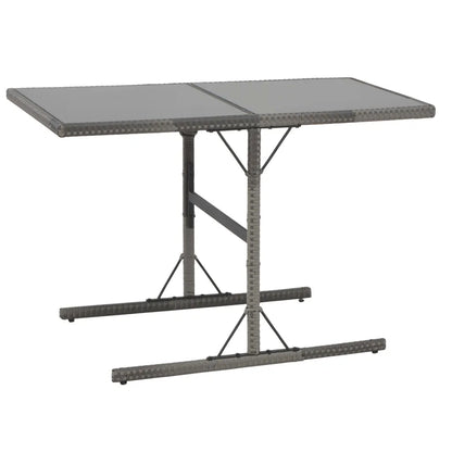 Set mobilier de exterior cu perne, 7 piese, gri, poliratan