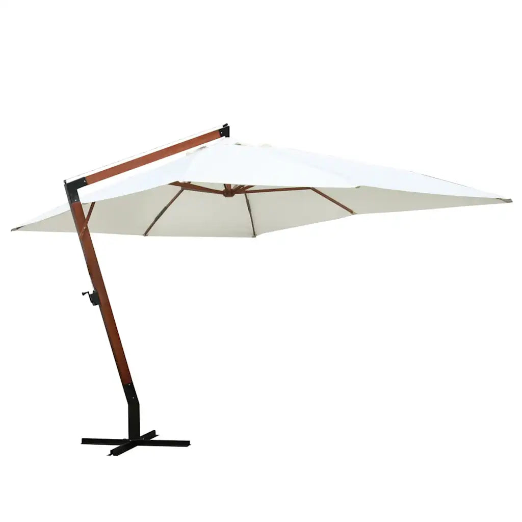 Umbrelă de soare suspendată 300 x 400 cm, alb