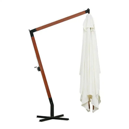 Umbrelă de soare suspendată 300 x 400 cm, alb