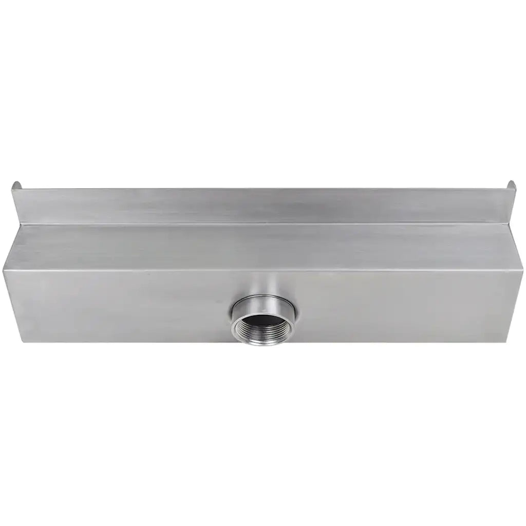 Fântână piscină dreptunghiulară LED-uri 45 cm oțel inoxidabil