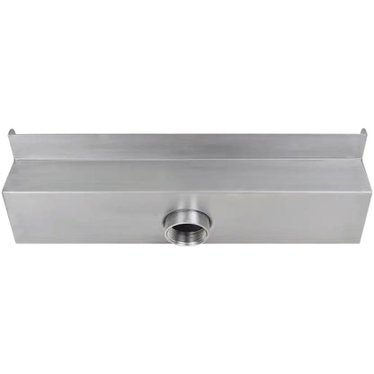 Fântână piscină dreptunghiulară LED-uri 45 cm oțel inoxidabil