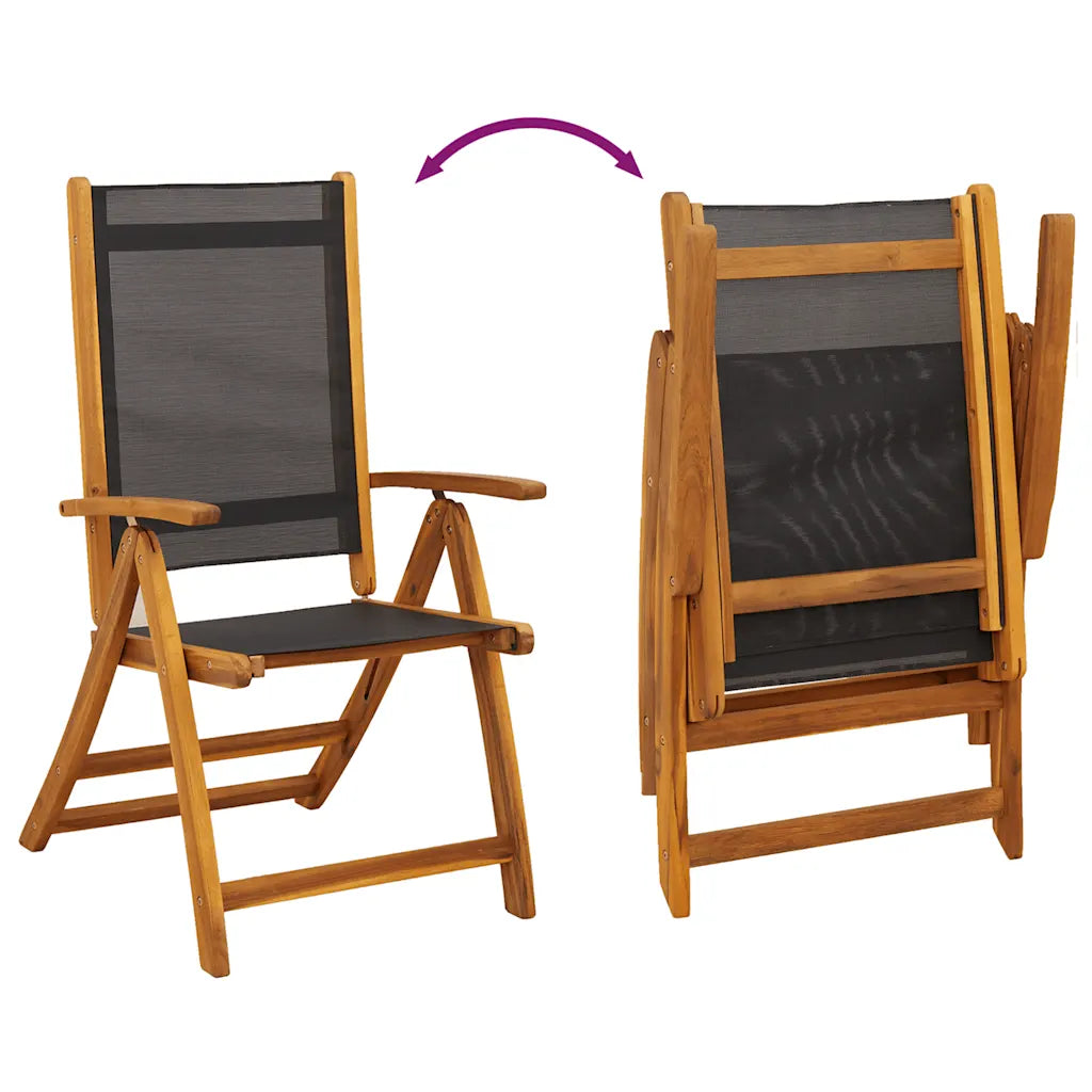 Set mobilier de exterior, 7 piese, lemn masiv de acacia