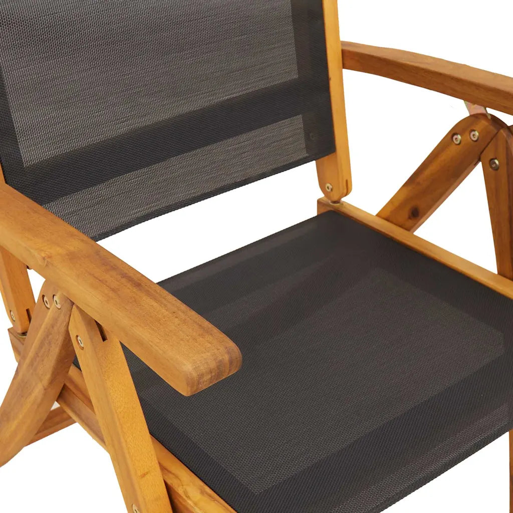Set mobilier de exterior, 7 piese, lemn masiv de acacia