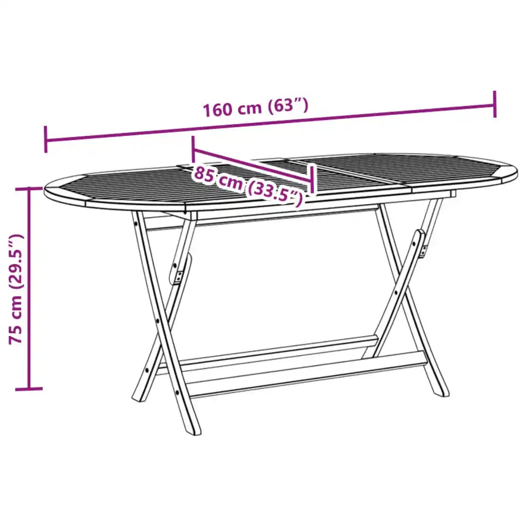 Set mobilier de exterior, 7 piese, lemn masiv de acacia