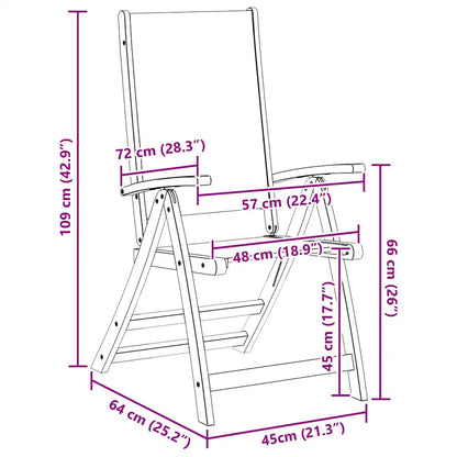 Set mobilier de exterior, 7 piese, lemn masiv de acacia
