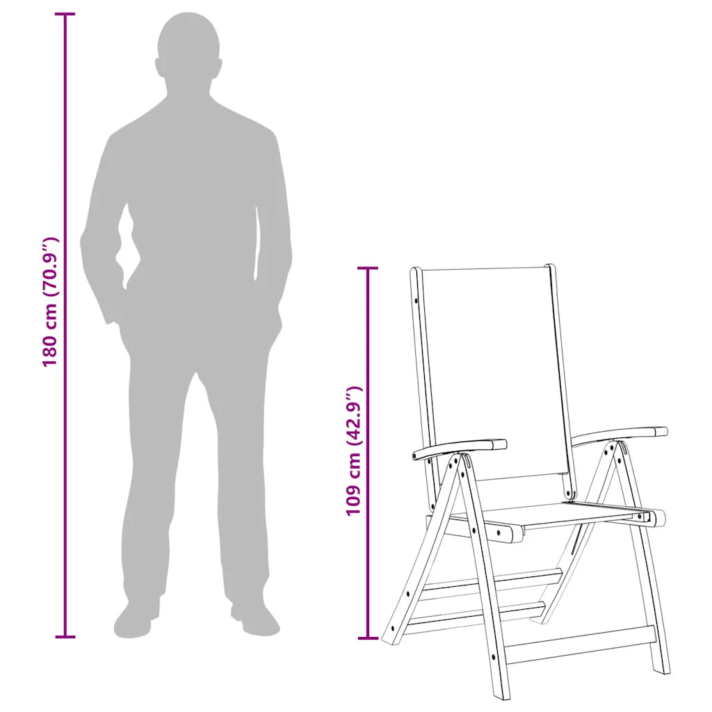 Set mobilier de exterior, 7 piese, lemn masiv de acacia