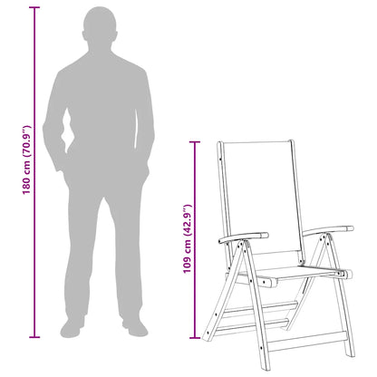 Set mobilier de exterior, 7 piese, lemn masiv de acacia