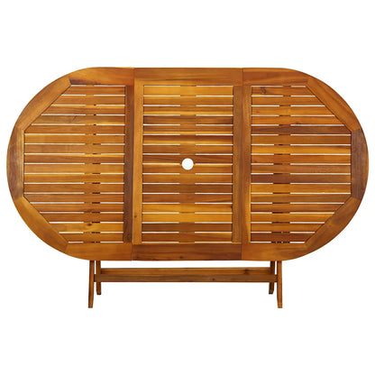Set mobilier de exterior, 7 piese, lemn masiv de acacia