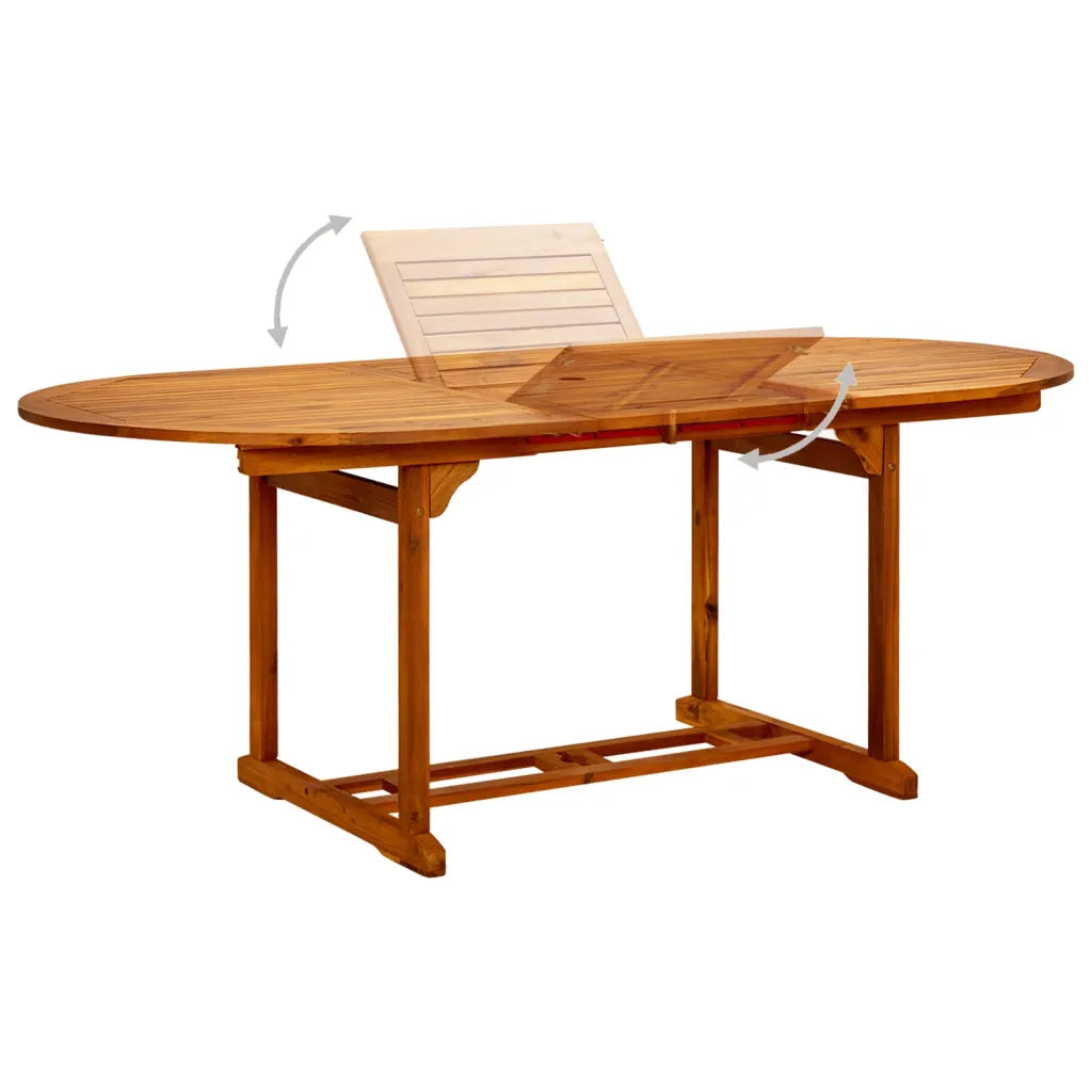 Masă de grădină, (150-200) x 100 x 75 cm, lemn masiv de acacia