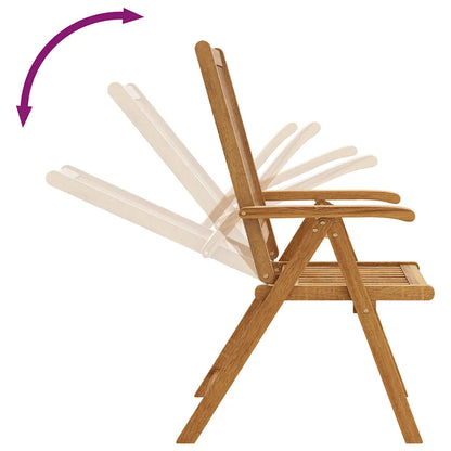 Scaune de grădină pliabile, 2 buc., maro, lemn masiv acacia