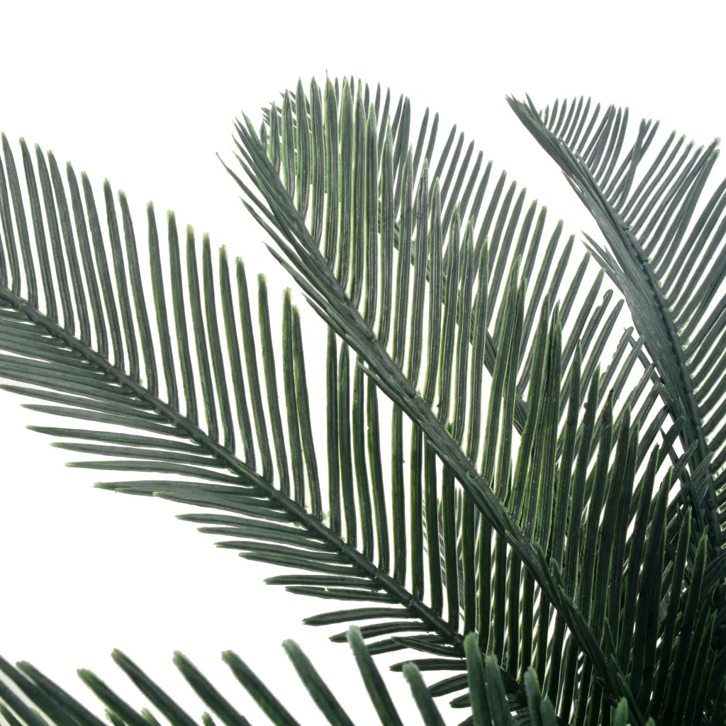 Plantă artificială palmier cycas cu ghiveci, verde, 125 cm