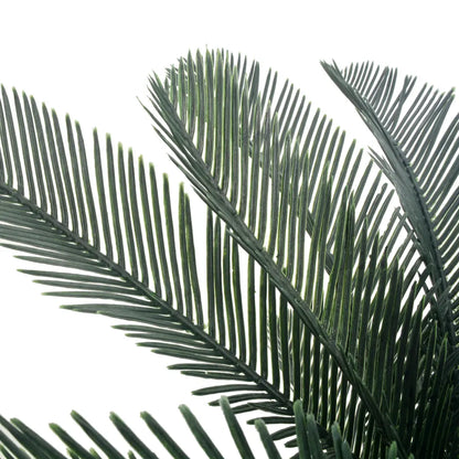 Plantă artificială palmier cycas cu ghiveci, verde, 125 cm