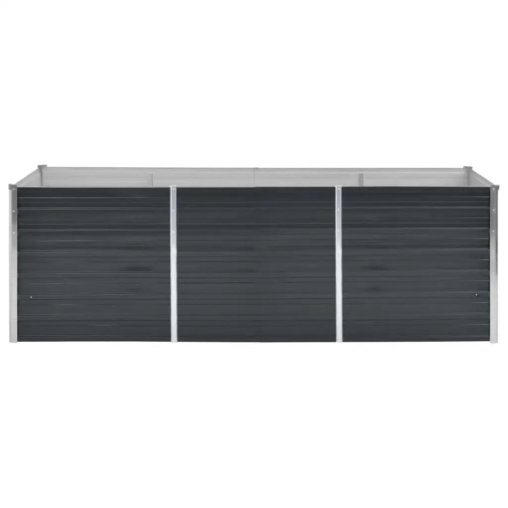 Strat înălțat de grădină antracit 240x80x77 cm oțel galvanizat
