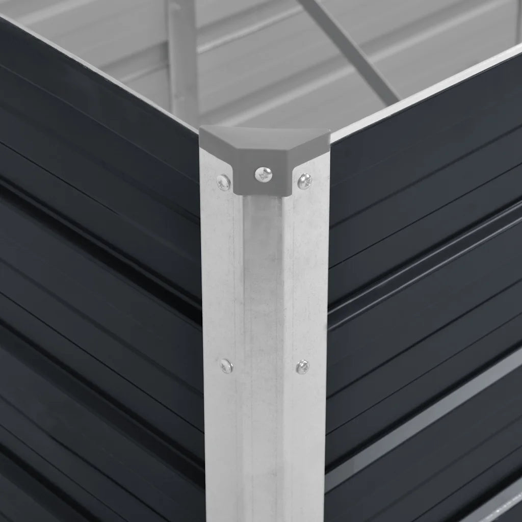 Strat înălțat de grădină antracit 240x80x77 cm oțel galvanizat