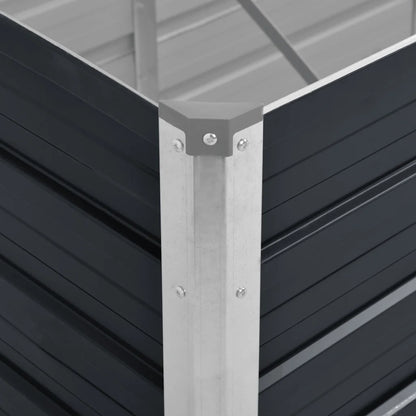 Strat înălțat de grădină antracit 240x80x77 cm oțel galvanizat