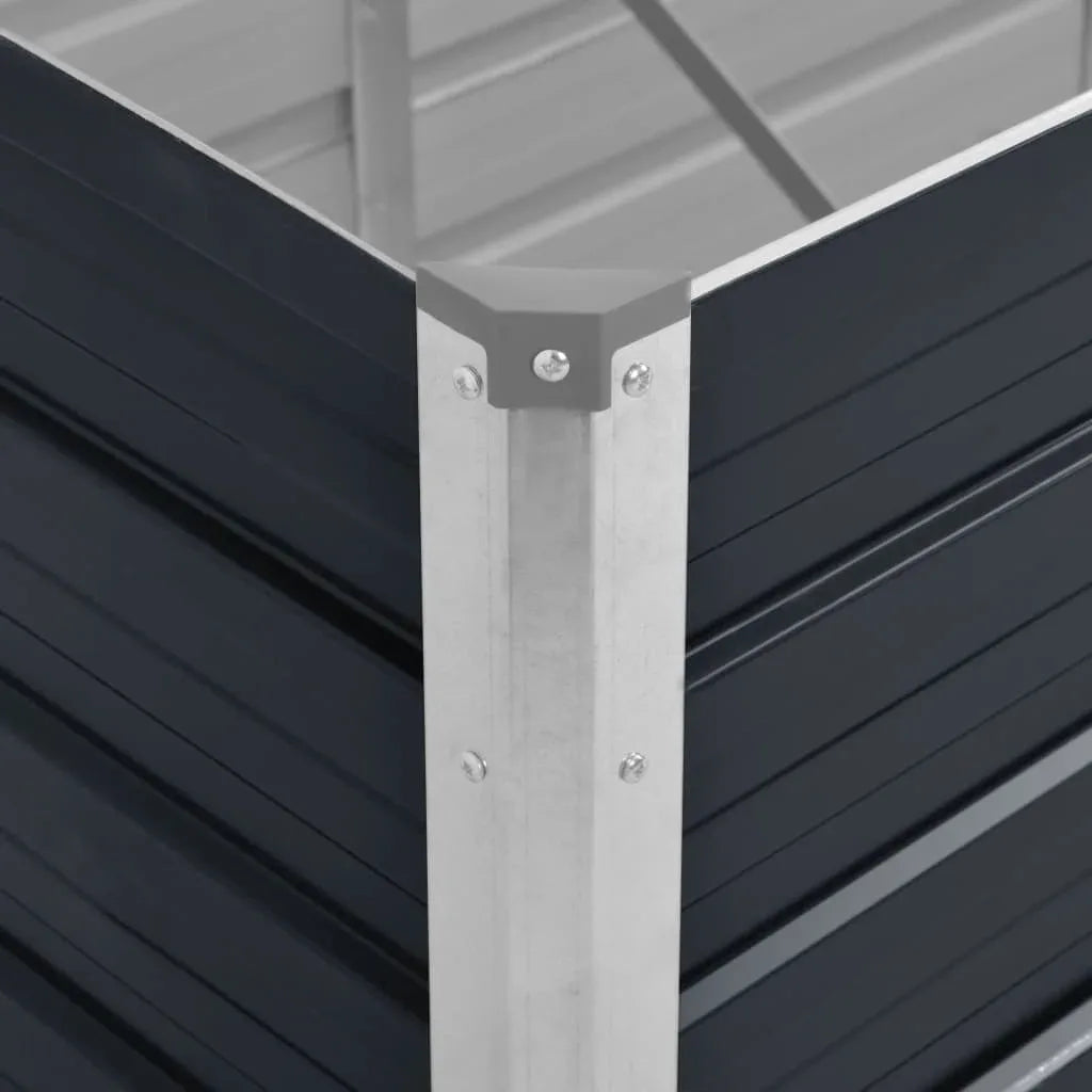 Strat înălțat de grădină antracit 240x80x45 cm oțel galvanizat