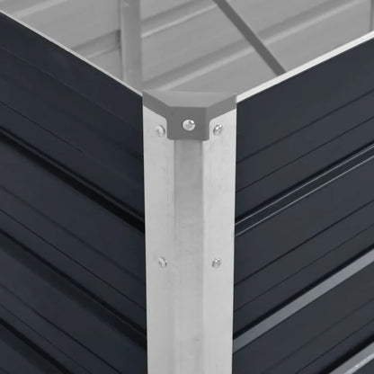 Strat înălțat de grădină antracit 240x80x45 cm oțel galvanizat