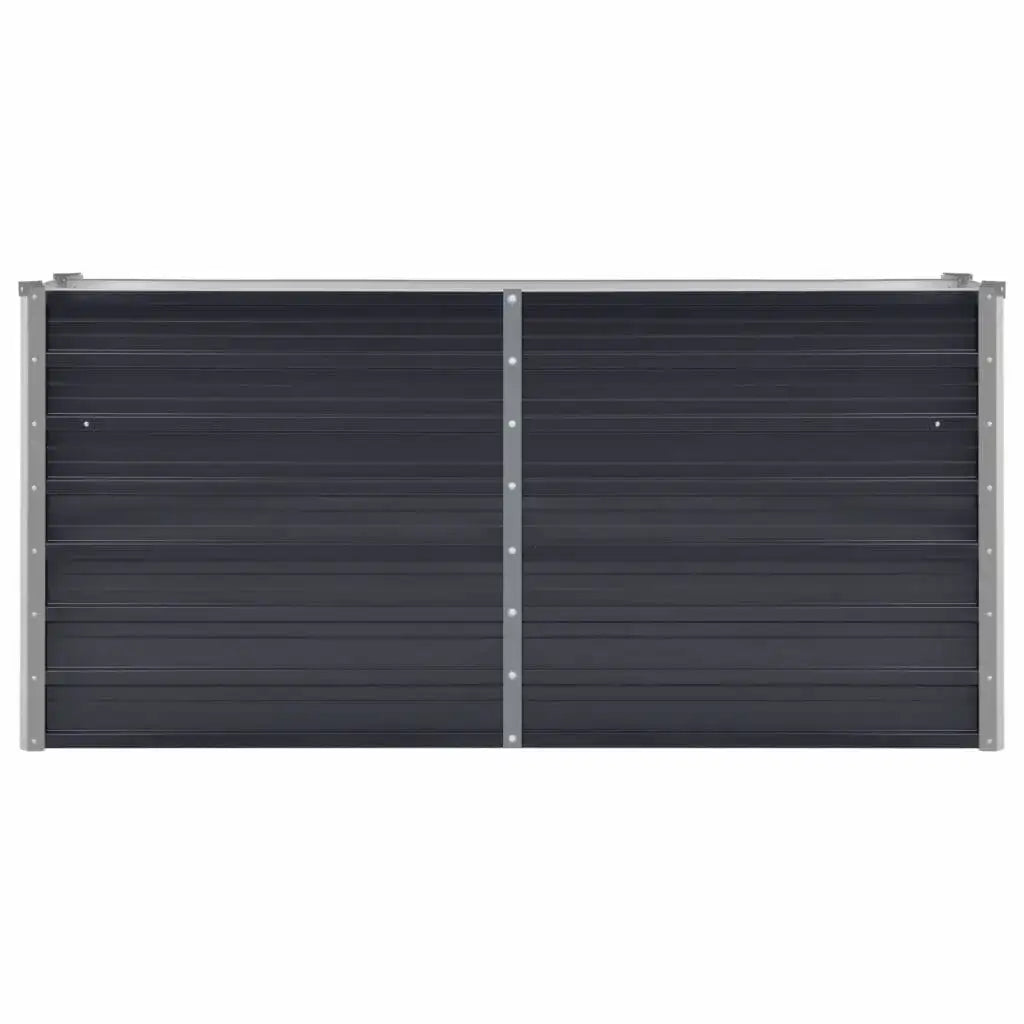 Strat înălțat de grădină antracit 160x40x77 cm oțel galvanizat