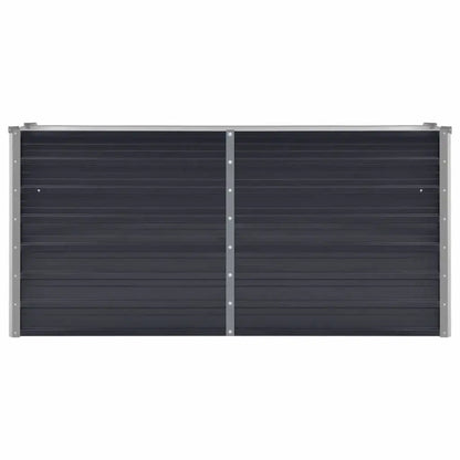 Strat înălțat de grădină antracit 160x40x77 cm oțel galvanizat