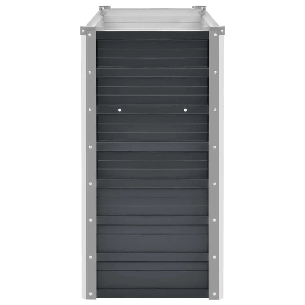 Strat înălțat de grădină antracit 160x40x77 cm oțel galvanizat