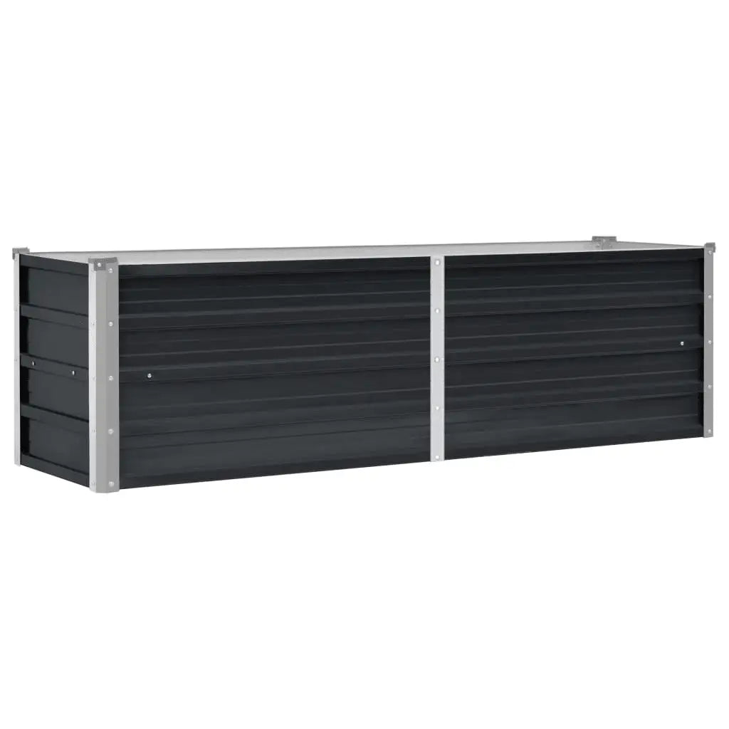 Strat înălțat de grădină antracit 160x40x45 cm oțel galvanizat