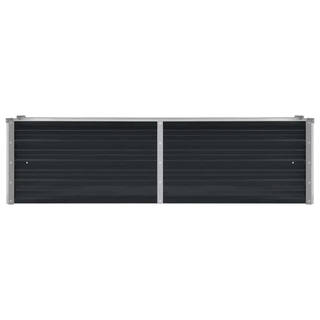 Strat înălțat de grădină antracit 160x40x45 cm oțel galvanizat