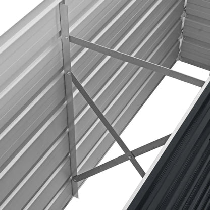Strat înălțat de grădină antracit 160x40x45 cm oțel galvanizat