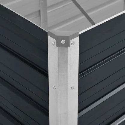 Strat înălțat de grădină antracit 160x40x45 cm oțel galvanizat