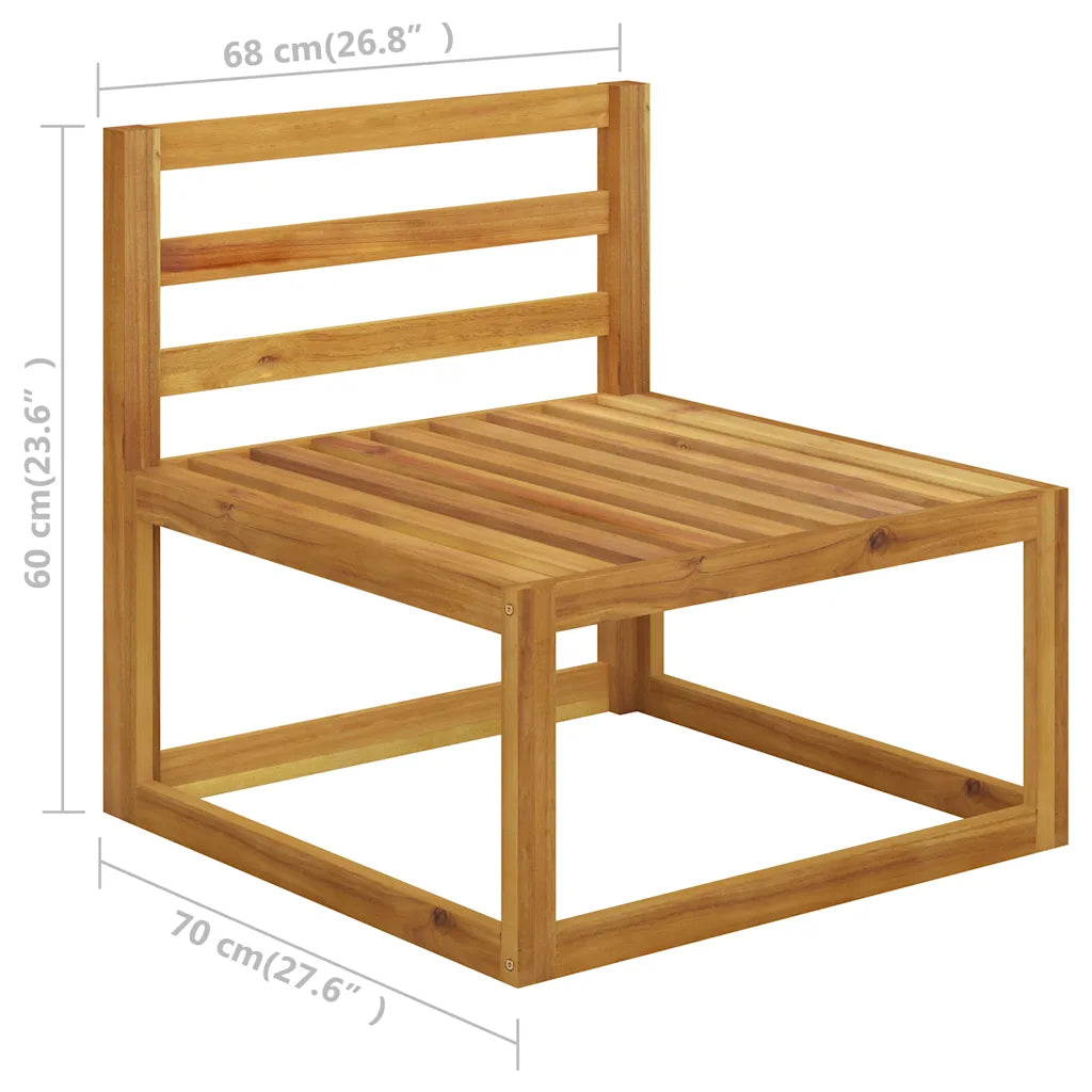 Set mobilier grădină cu perne, 5 piese, lemn masiv acacia