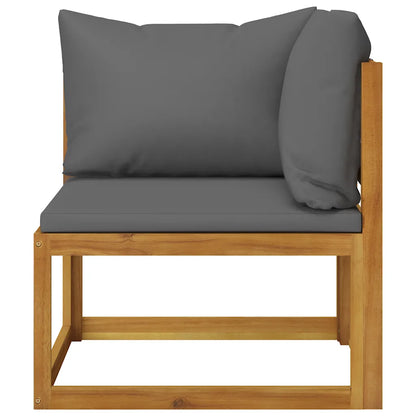 Set mobilier grădină cu perne, 5 piese, lemn masiv acacia
