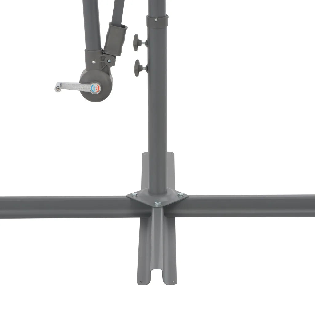 Umbrelă consolă de grădină cu stâlp din aluminiu, negru, 300 cm