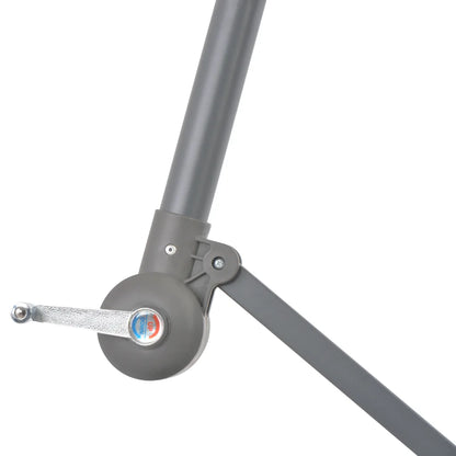 Umbrelă consolă de grădină cu stâlp din aluminiu, negru, 300 cm