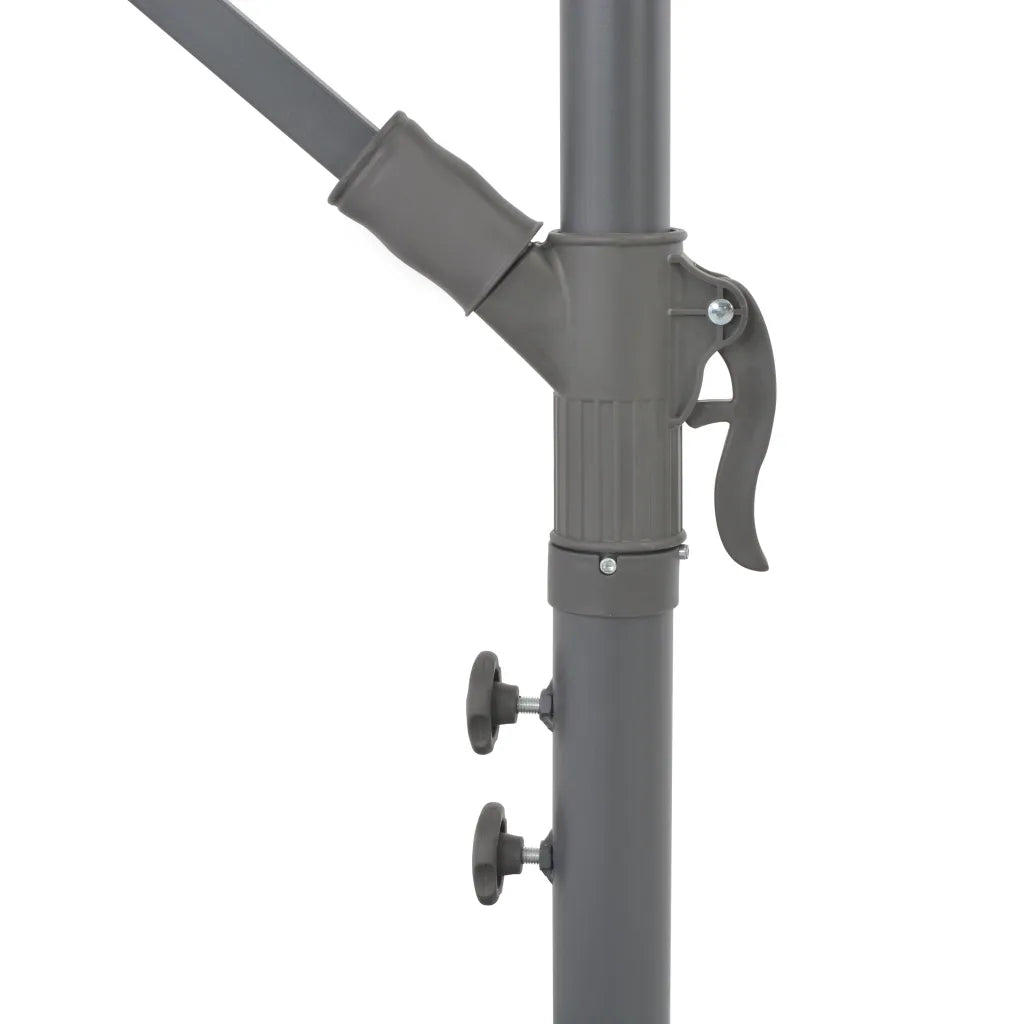 Umbrelă consolă de grădină cu stâlp din aluminiu, negru, 300 cm